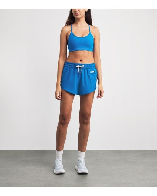 vuori Blue Stretch-Knit Allthefeels Sports Bra