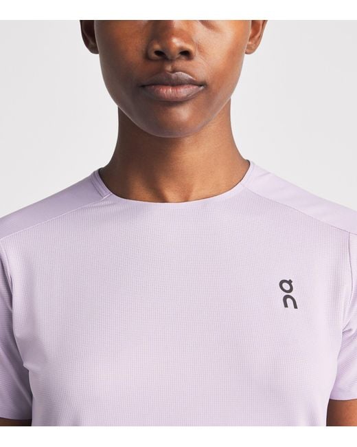 On Shoes Purple Performance T-Shirt