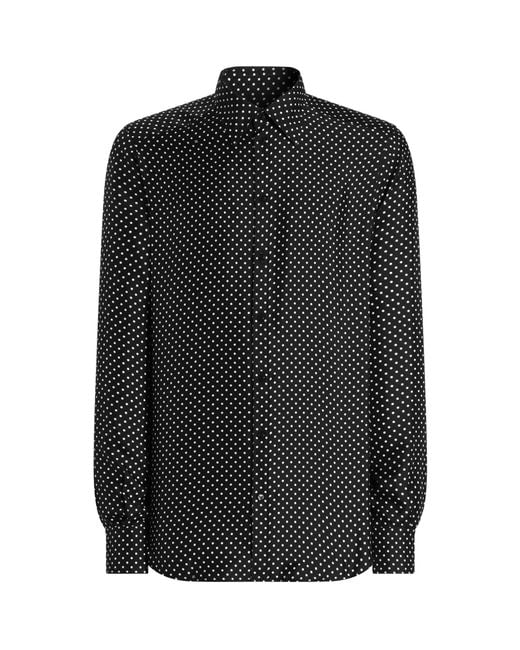 Dolce & Gabbana Black Silk Shirt for men