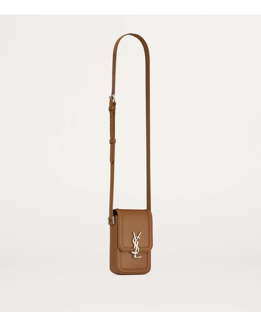 Saint Laurent White Leather Solferino Cross-Body Bag for men