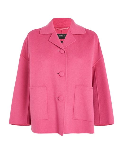 Weekend by Maxmara Pink Virgin Wool Panca Jacket