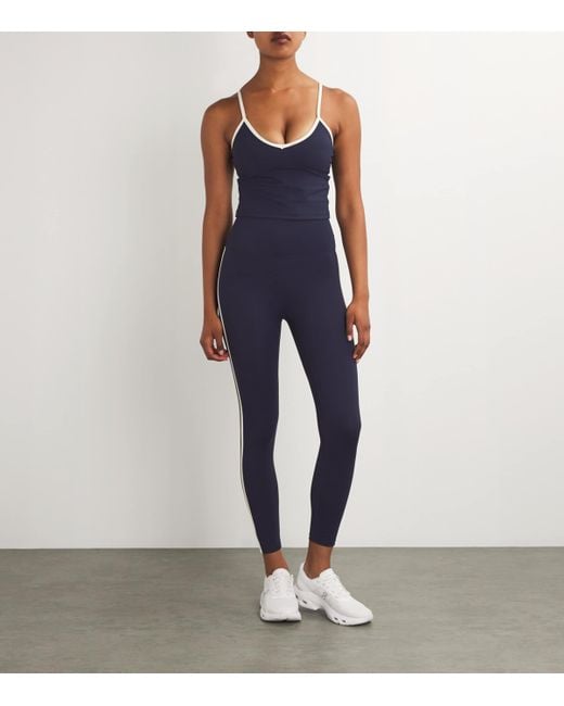 ADANOLA Blue Ultimate Piping Leggings