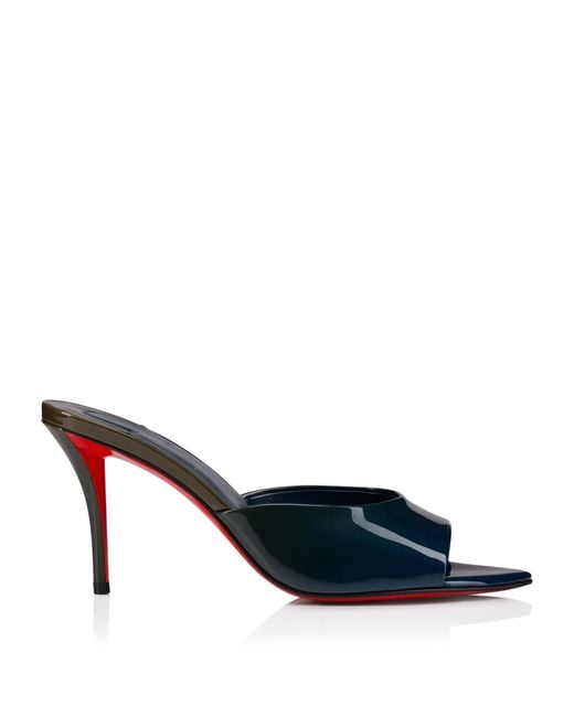 Christian Louboutin Blue Miss Z Patent Leather Mules 80