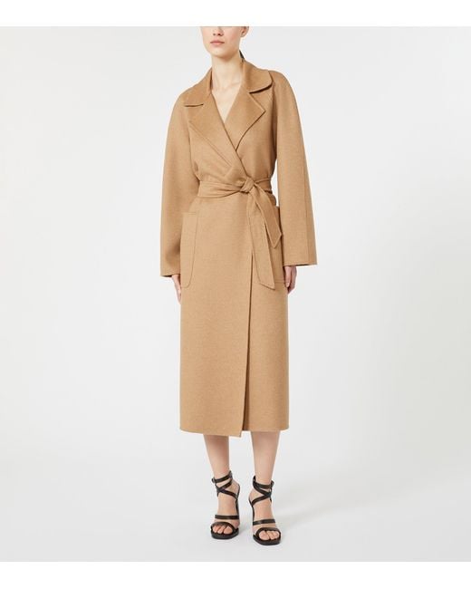 Max Mara Natural Camelwool Belted Coat