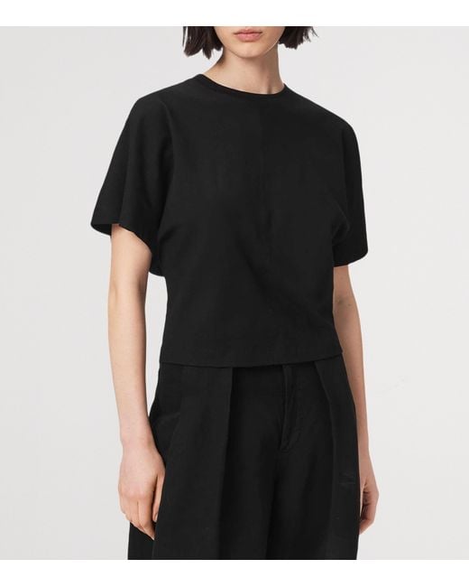AllSaints Black Organic Cotton Eden Artia T-Shirt