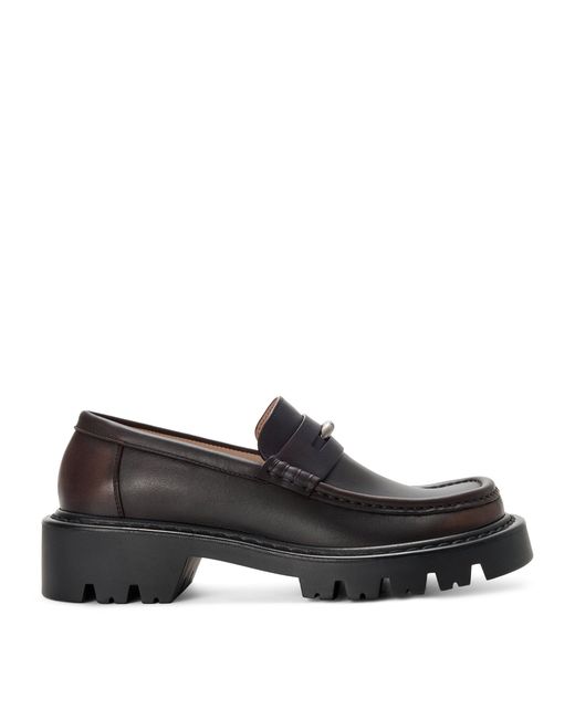 Loewe Black Leather Sierra Loafer