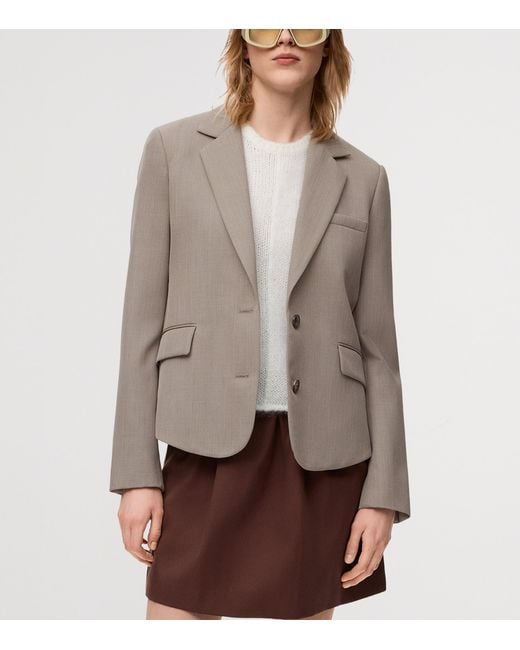 Loewe Brown Wool Buckle-Back Blazer