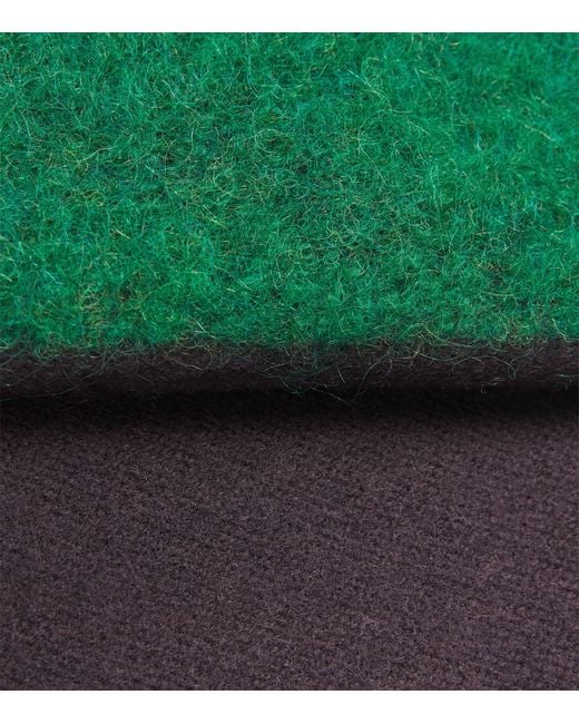 Paul Smith Green Bouclé Stripe Scarf for men
