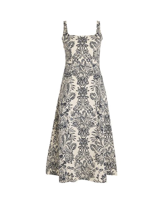 Ulla Johnson White Cotton Poplin Natali Midi Dress