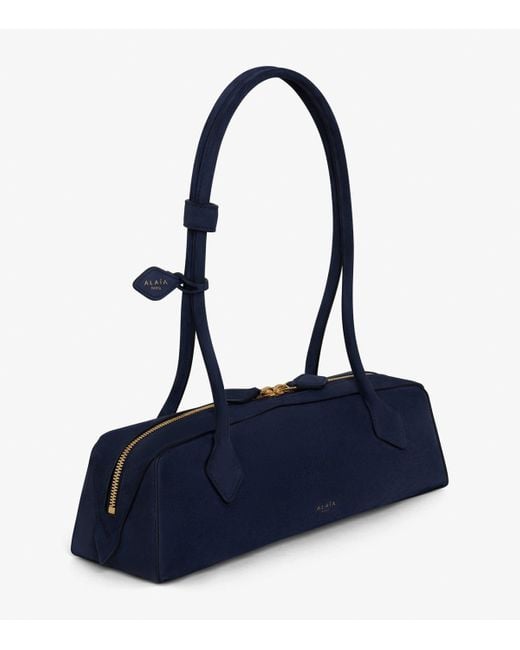 Alaïa Blue Medium Nubuck Le Teckel Shoulder Bag