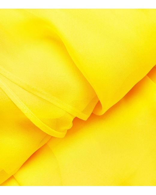 Max Mara Yellow Silk Duster Coat