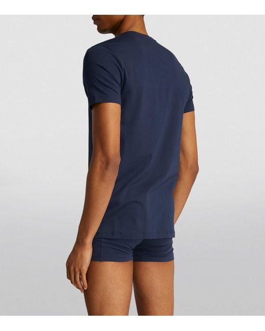 Falke Blue Daily Comfort T-Shirts for men