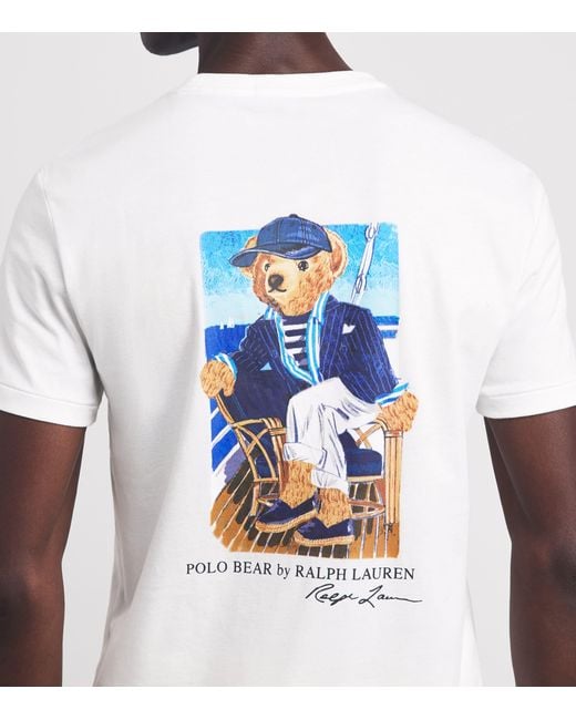 Polo Ralph Lauren White Cotton Polo Bear T-Shirt for men