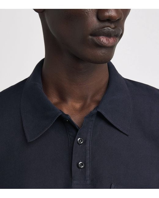 Citizens of Humanity Blue Cotton-Blend Polo Shirt for men