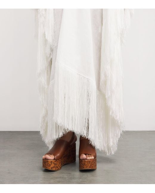 ‎Taller Marmo White Linen Bambolino Kaftan