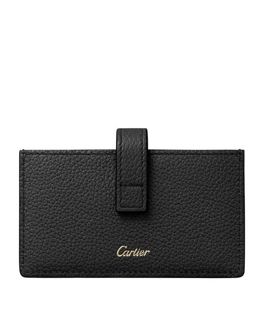 Cartier Black Calf Leather Trinity Card Holder