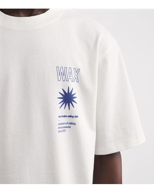 Wax London White Cotton Sailing Club Milton T-Shirt for men