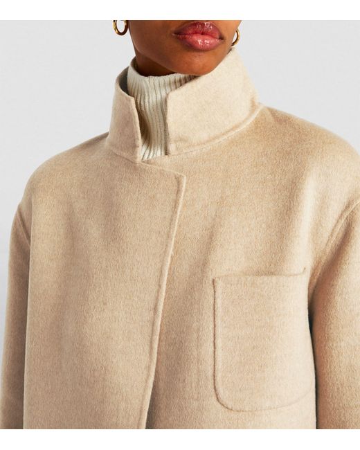 Totême  Natural Wool High-neck Jacket