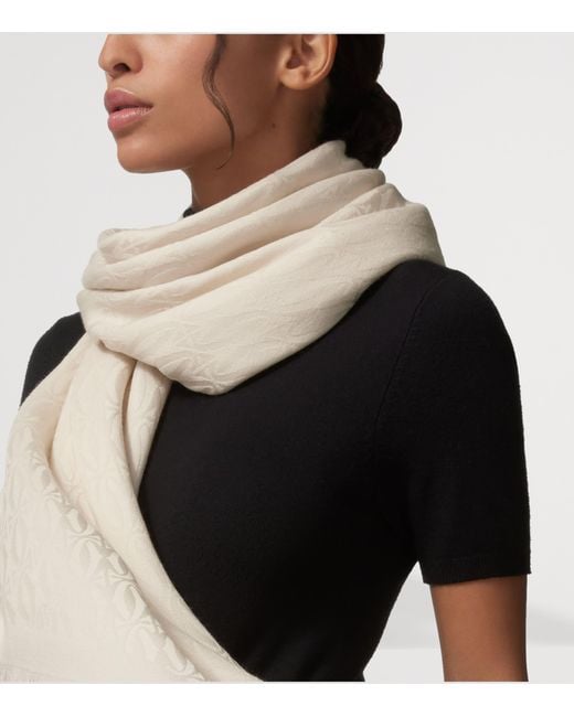 Cartier Natural Silk-Wool C De Shawl
