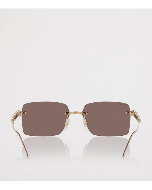Cartier Pink Metal 06L001801 Rectangle Sunglasses