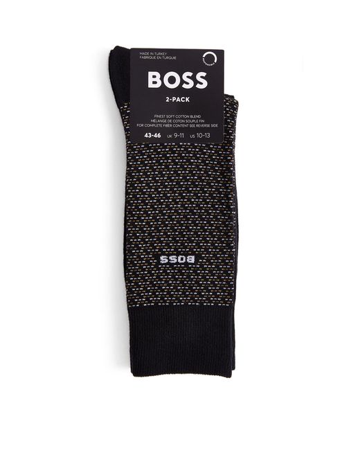 Boss Black Mini Pattern Socks (pack Of 2) for men