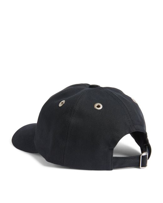 AMI Black Logo Embroidered Baseball Cap for men