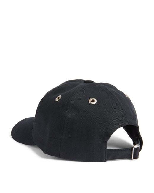 AMI Black Logo Embroidered Baseball Cap for men