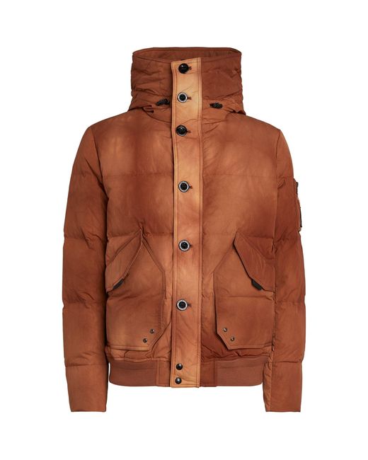 Belstaff Synthetic Downfilled Radar Puffer Jacket in Orange (Brown
