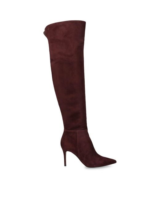 Gianvito Rossi Red Suede Jules Over-The-Knee Boots 85
