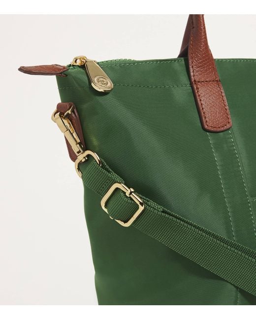 Harrods Green Grab Nylon Tote Bag