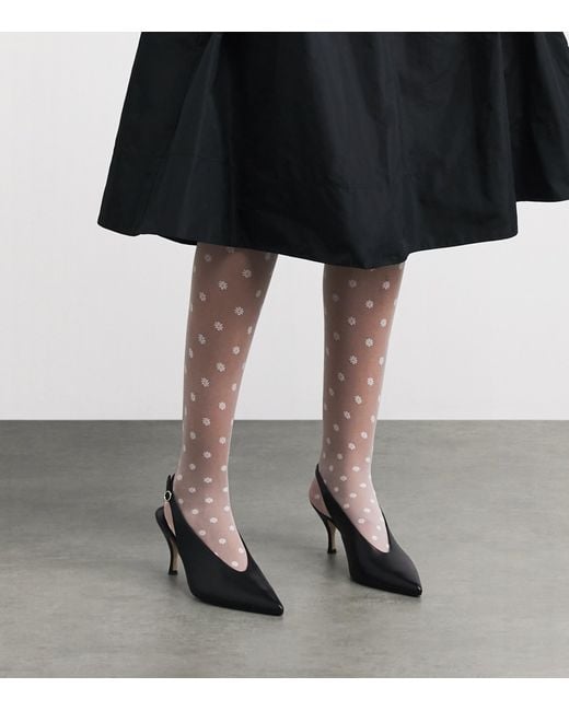 Wolford White Daisy Tights