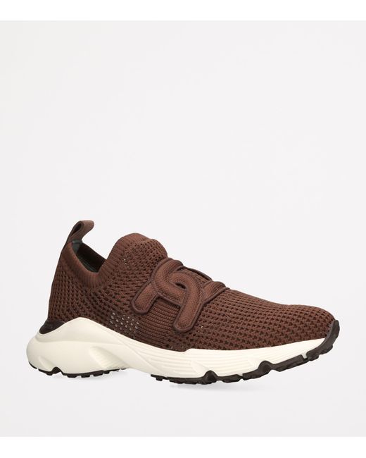 Tod's Brown Sport Run 54C Calzino Sneaker