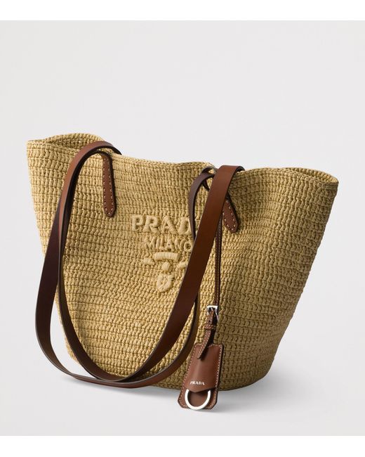 Prada Brown Crochet Tote Bag