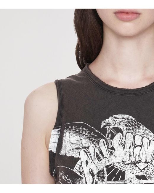AllSaints Gray Organic Cotton Jenny Tank Top