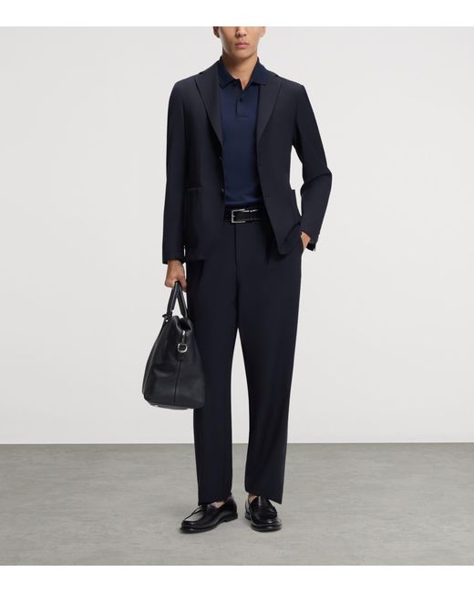 Boss Blue Wool-Blend Blazer for men