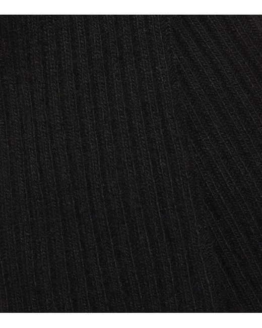 Falke Black Wool-Cashmere-Blend Cosy Boot Socks