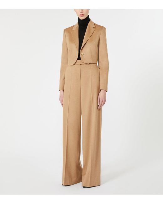 Max Mara Natural Camelwool Cropped Blazer