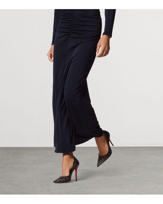 Christian Louboutin Black Miss Z Degrastrass Leather Pumps 100