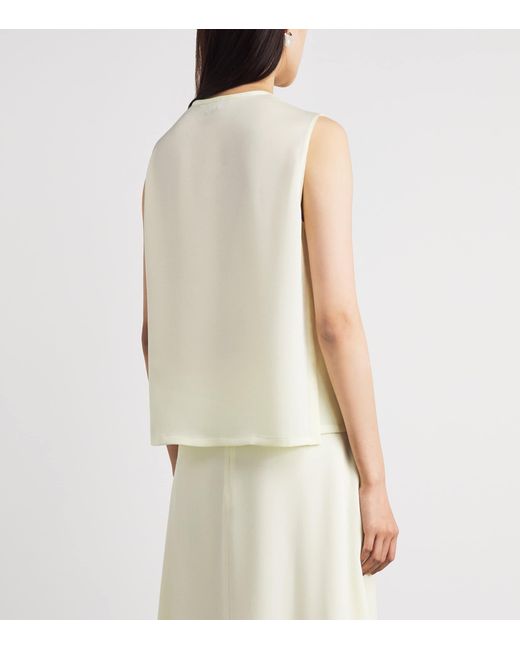 Theory White Split-Neck Shell Top
