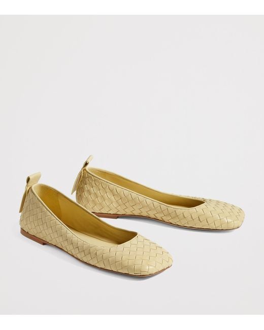 Bottega Veneta Natural Lambskin Charlotte Ballet Flats