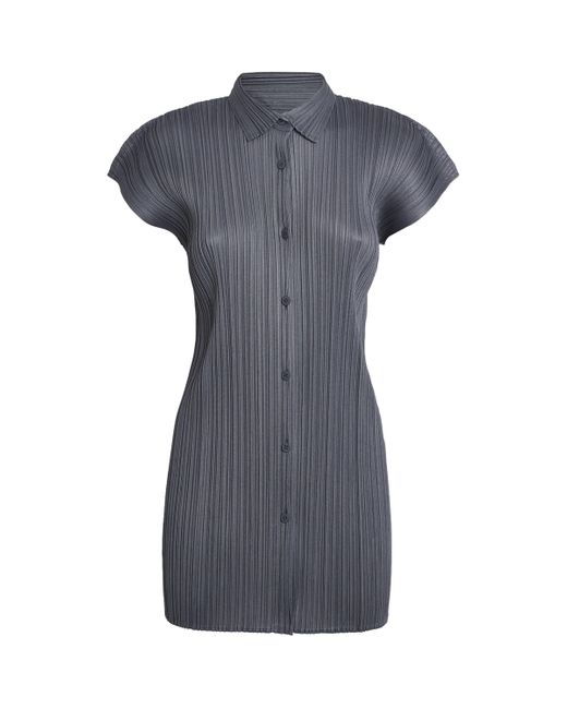 Pleats Please Issey Miyake Blue Monthly Colors May Top