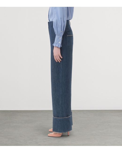 Valentino Blue Denim Embellished Jeans