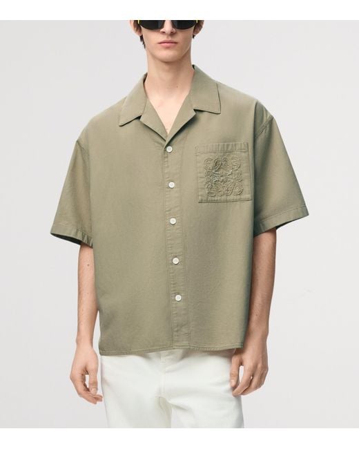 Loewe Green Cotton Anagram Shirt for men