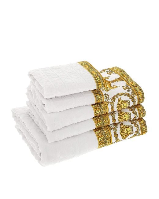 Versace Metallic Baroque Towels