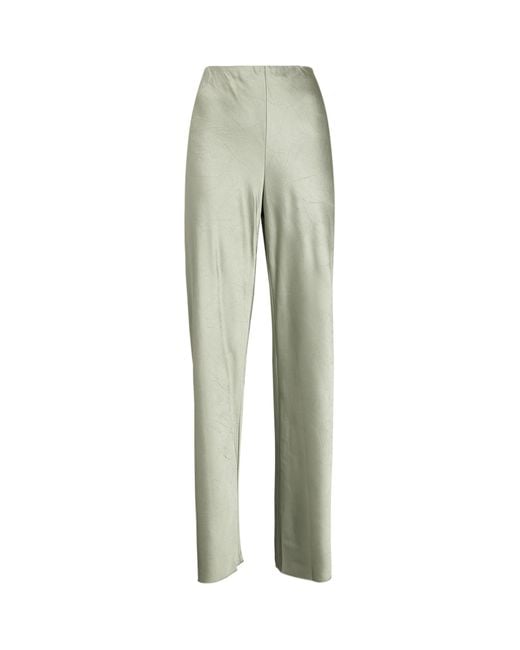 Vince Green Crushed Satin Bias Trousers