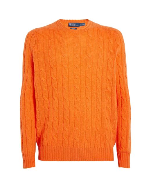 Polo Ralph Lauren Orange Cashmere Cable-knit Sweater for men
