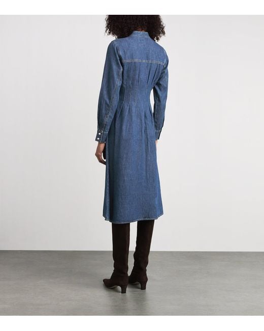 Veronica Beard Blue Denim Arcadia Shirt Dress