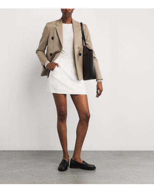 ME+EM White Jersey Ballon-Sleeve Blouse