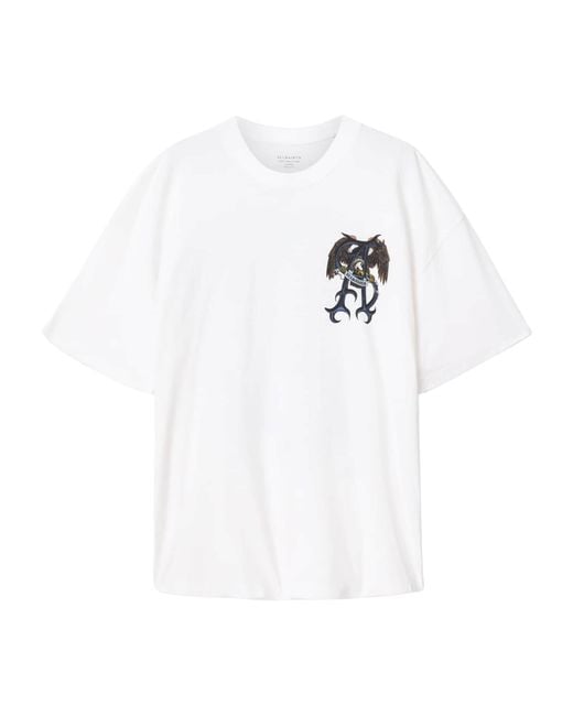 AllSaints White Organic Cotton Raptour T-Shirt for men