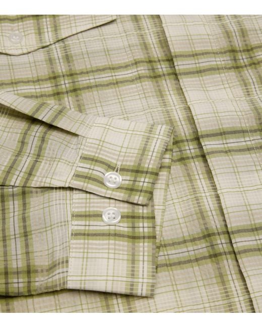 Represent Green Semi-Sheer Check Shirt for men
